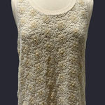 Chelsea & Theodore Cream Boxy Relaxed Tank Top White Size L Photo 0