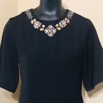 Blaque Label Shift Dress Jeweled Neckline in Black Photo 4