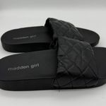 Madden Girl  Slide Sandals Women 6 Black Quilted Travel Beach Coastal Pool Casual Photo 0