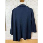 Quince  Navy 100% Organic Cotton Knit Blazer - Size - Medium Photo 3