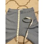 Something Navy  Ribbed wide leg pants, cashmere blend, slate blue,size medium Photo 4