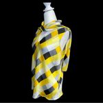 Nine West Yellow and Black Asymmetrical Sleeveless Tank Top Photo 4