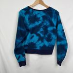 Champion  Tie Dye Crop Campus Sweatshirt Blue Long Sleeve Women's Size S Photo 5