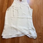 T Tahari  women’s cream Layered Halter Sleeveless tie back blouse Top size medium Photo 1
