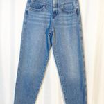 Ba&sh  Sophia High Rise Mom Relaxed V-Shaped Yoke Straight Leg Jeans Light Wash Photo 2