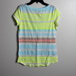 American Eagle  Women Favorite Tee stripe neon T-shirt size‎ Medium Photo 2