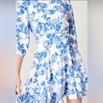 Sugar Lips  Antoinette Blue Floral Balloon Sleeve Derby Dress SIZE MED Photo 3