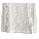 Ann Taylor LOFT Floral Laced Long Sleeve Top Stretch Small Ivory White #4258 Photo 2