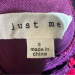 Just Me Stunning Red and Burgundy Crochet Lace Dress Small With Sleeves Photo 8