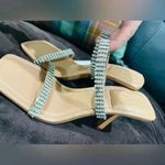 ZARA NWT  Rhinestone Strap Heeled Leather Sandals size 37 6.5 US Photo 10