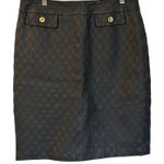 Chadwick's Leather Quilted Skirt sz 10 100% Leather Knee Length A Line Skirt Photo 0