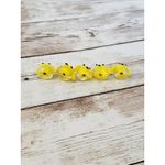 5 x Handmade Glass Yellow Dog Beads Photo 2