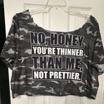 None Camo Print Women's Crop Top Photo 0