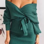 Beginning Boutique Emerald Knit Dress Photo 1