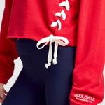 SoulCycle NWOT  embroidered lace up cropped sweatshirt sz XL Photo 1