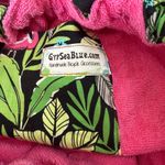 GYPSEA BLUE HANDMADE BICYCLE BASKET LINER BEACH BAG BLACK PINK FLAMINGO Photo 6