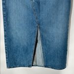 frame denim FRAME Le Sylvie Denim Midi Skirt Front Slit Blue 100% Cotton Size 26 Photo 3