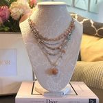 Free People NWT Aurelia Layered Necklace in Blush Photo 2