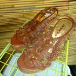 Bongo  6 Naeve Oreo Summer Braided Cork Wedgies in Brown Photo 1