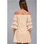 J.O.A. Kali Blush Pink Off-the-Shoulder Mini Dress Size Small Bishop Sleeve Photo 1