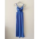 Hello Molly NWT  Angels In America Satin Cowl Maxi Dress Blue Size Large Photo 1