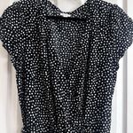 Loft Black and White Sheath romper with Flutter Cap Sleeves Photo 2