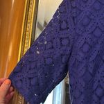 Banana Republic  Purple Lace Short Sleeve Top - Size S Photo 1