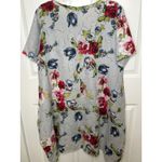 I Love Linen Made in Italy Floral Shift Dress Blue Multicolor 100% Linen‎ OSFM Size XL Photo 5