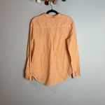 Anthropologie  Cloth & Stone peach apricot linen button down shirt Photo 4