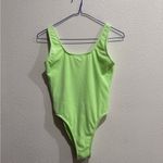 Adidas  Women Essentials Swimsuit Deep Back Velour in green color Photo 4