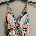 Miracle womens beach betty floral infinity key hole one piece swimsuit size M White Size M Photo 5