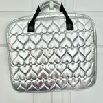 Betsey Johnson Vintage Rare Betseyville Silver Metallic Laptop Bag Photo 7