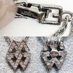 Givenchy Authentic ULTRA RARE Silver Crystal GG Logo Choker / Necklace Photo 13