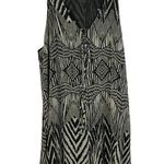 Veronica M Black & Beige Geometric Printed Tie Neck Mini Dress S Photo 0