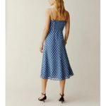 Reformation Women’s Juliette Lazuli Blue Polka Dot Slip Midi Dress Size 8 Photo 4