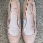 A New Day Nude Suede Heels Photo 1