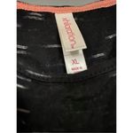 Xhilaration  Black And White Floral High Low Short Sleeve Top XL Photo 3