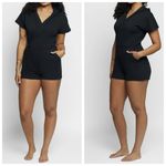 Nama Enlighten Hoodie Fleece Romper in Black Photo 1