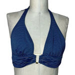Vix Swim Blue Striped Bikini Top Blue Square Enamel Jewel Size‎ Medium Photo 0