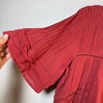 Free People  perfectly Victorian Embroidered Mini Dress SZ:L Photo 6