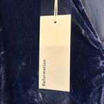 Reformation NEW NWT  Blue Velvet Evora Dress 8 Photo 3