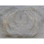 Handmade Vintage White Beaded Purse  Korea Kiss Lock Handled Clutch Cocktail Luxe Photo 3