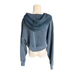 Free People - Joey Sweatshirt Cropped Hoodie Blue Wash Sz XS Photo 3