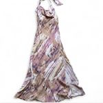 Hello Molly  Maxi Dress Satin Halter tie dye Photo 2
