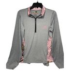 Mossy Oak Grey & Pink Camo Quarter Zip Pullover Small Photo 0
