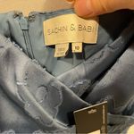 Gorgeous NWT Sachin & Babi chambray blue faux wrap ruffle floral maxi dress Size 10 Photo 5