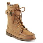 Sperry  Top Sider Starpoint Lace Up Boots Size 8.5 Tan Leather Photo 1