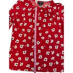 Liz Claiborne Petite Red Longsleeve top with white flowers size PS Business Work Photo 7