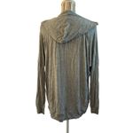 Heart & Hips  Gray Long Sleeve Hooded Lightweight Pullover Sweatshirt Women Sz L Photo 1