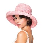 C.C. Adjustable Floral Lace With Ribbon Cotton Beach Summer Sun Hat Cap Photo 6